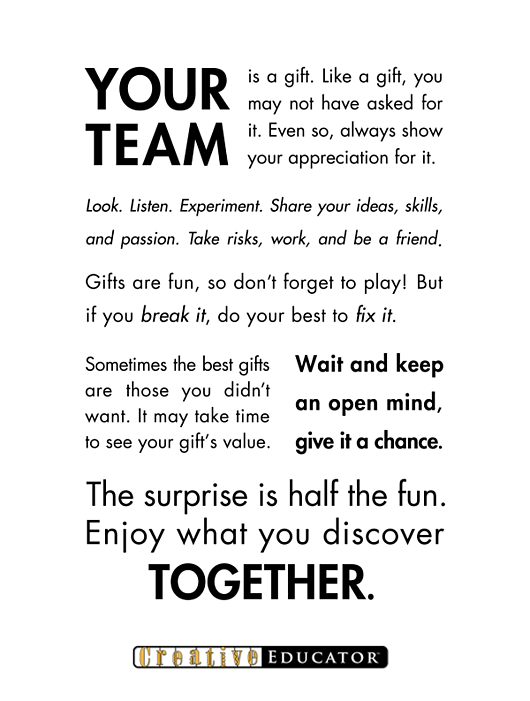 image of Your Team is a Gift poster